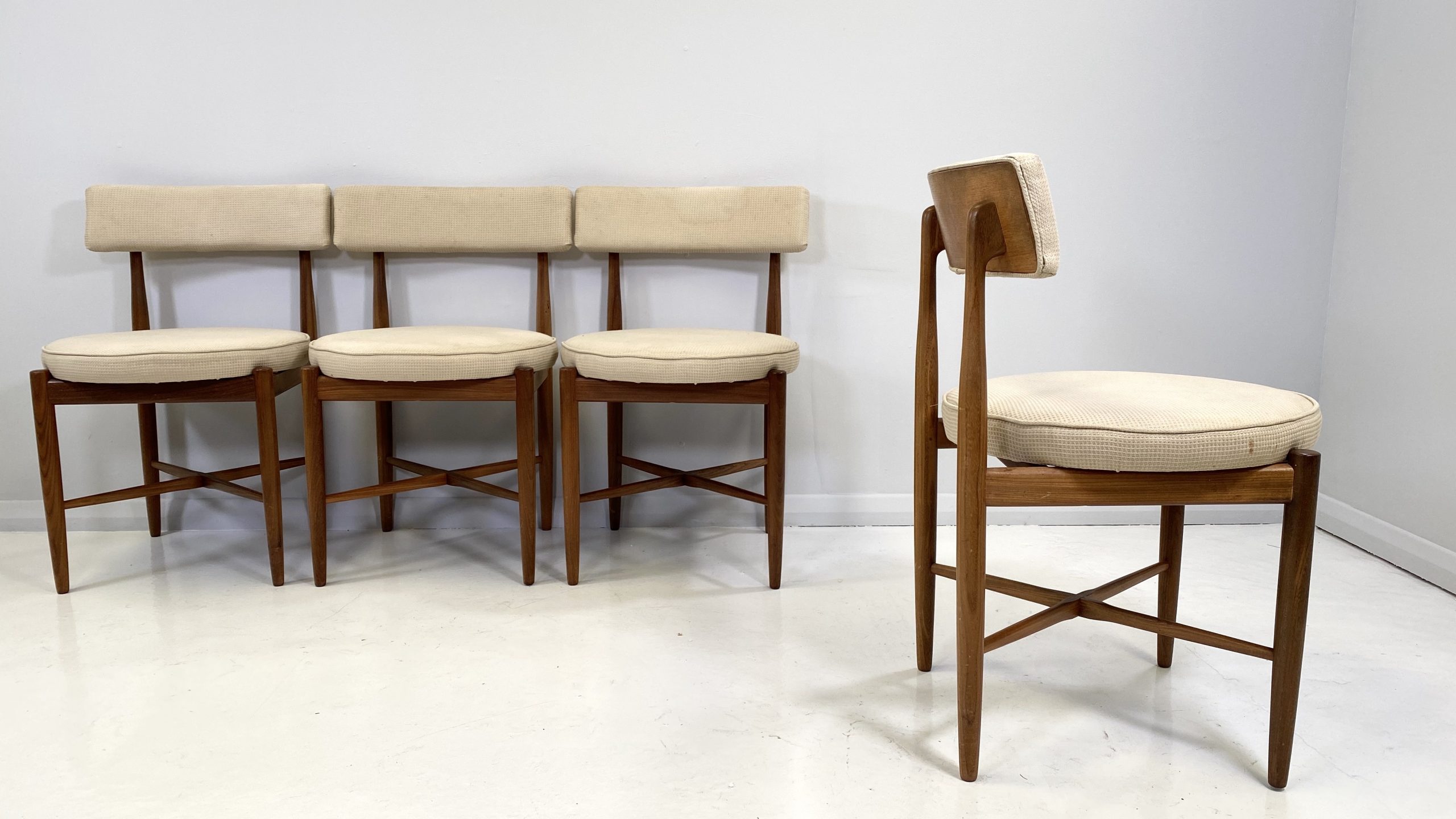 Teak Fresco Dining Chairs By Ib Kofod Larsen For G Plan – Set of 4