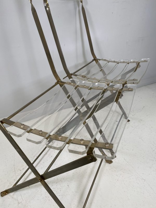 Vintage Lucite and Metal Folding Chairs - Image 7