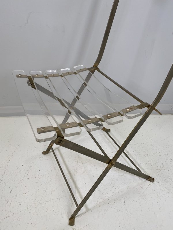 Vintage Lucite and Metal Folding Chairs - Image 8