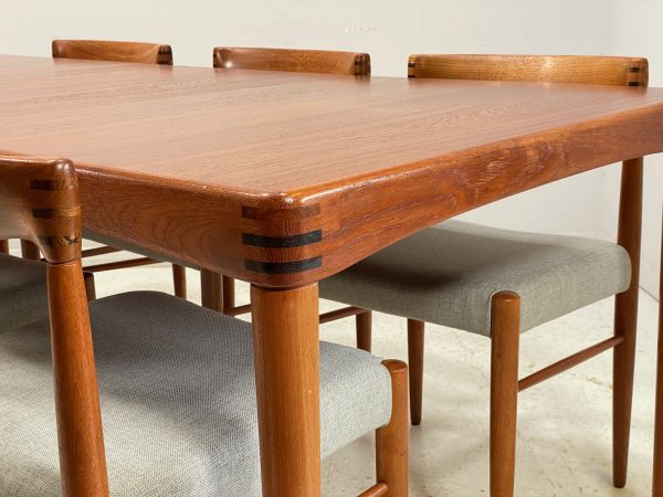 Extendable Teak Dining Table by H.W. Klein for Bramin - Image 6