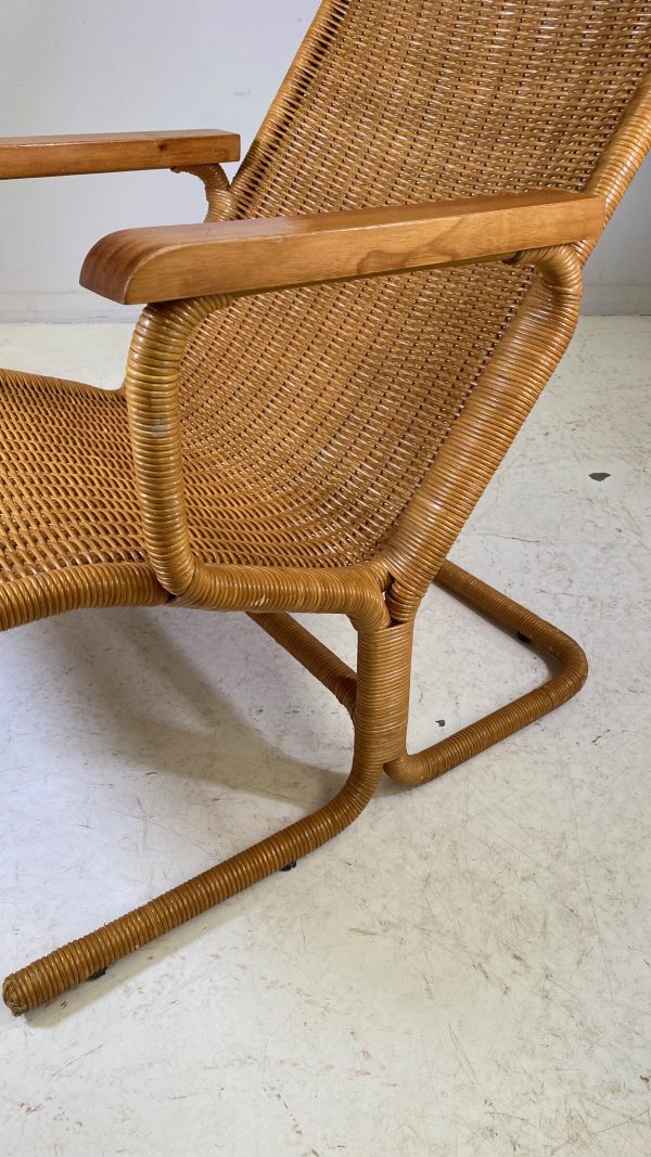 1960s Rattan Chair Designed by Dirk Van Sliedregt for Gebroeders Jonkers - Image 4