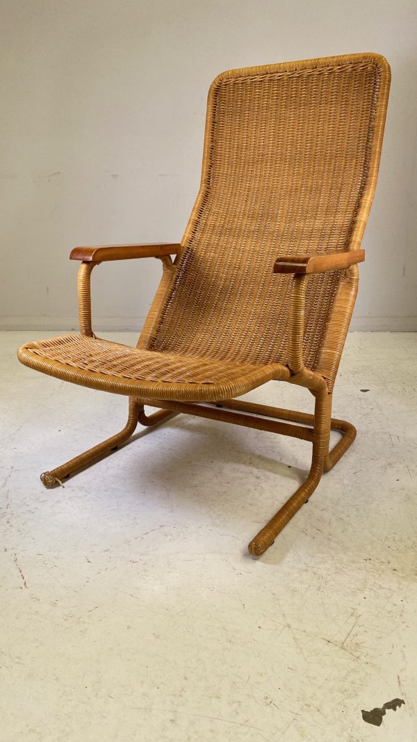 1960s Rattan Chair Designed by Dirk Van Sliedregt for Gebroeders Jonkers - Image 3