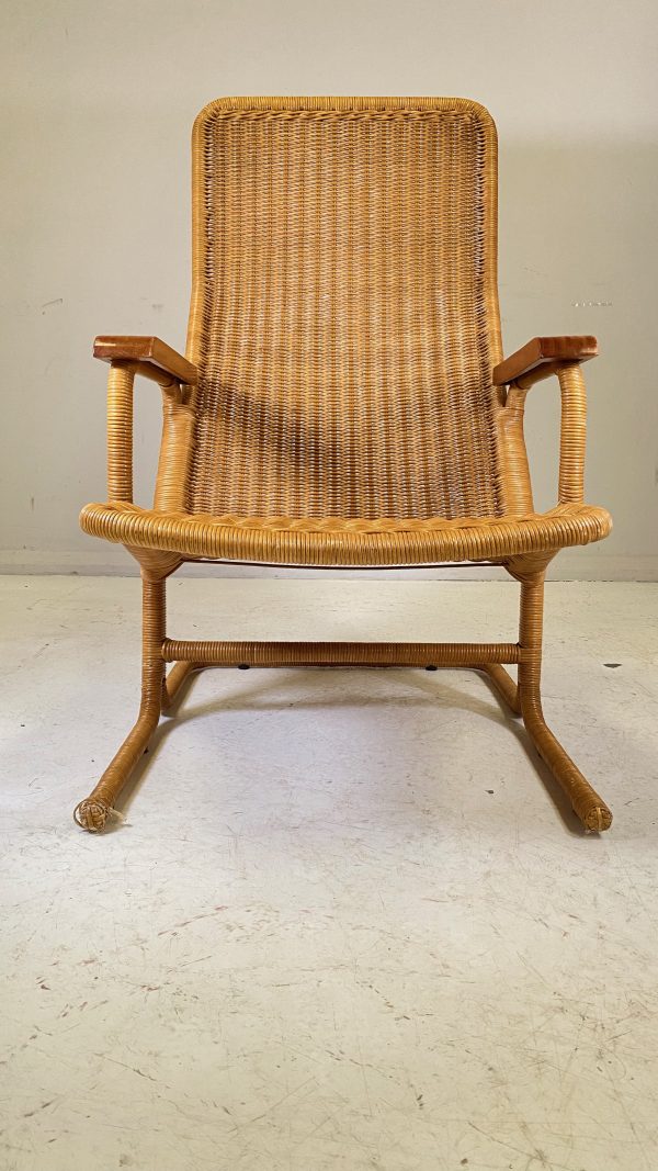 1960s Rattan Chair Designed by Dirk Van Sliedregt for Gebroeders Jonkers - Image 6