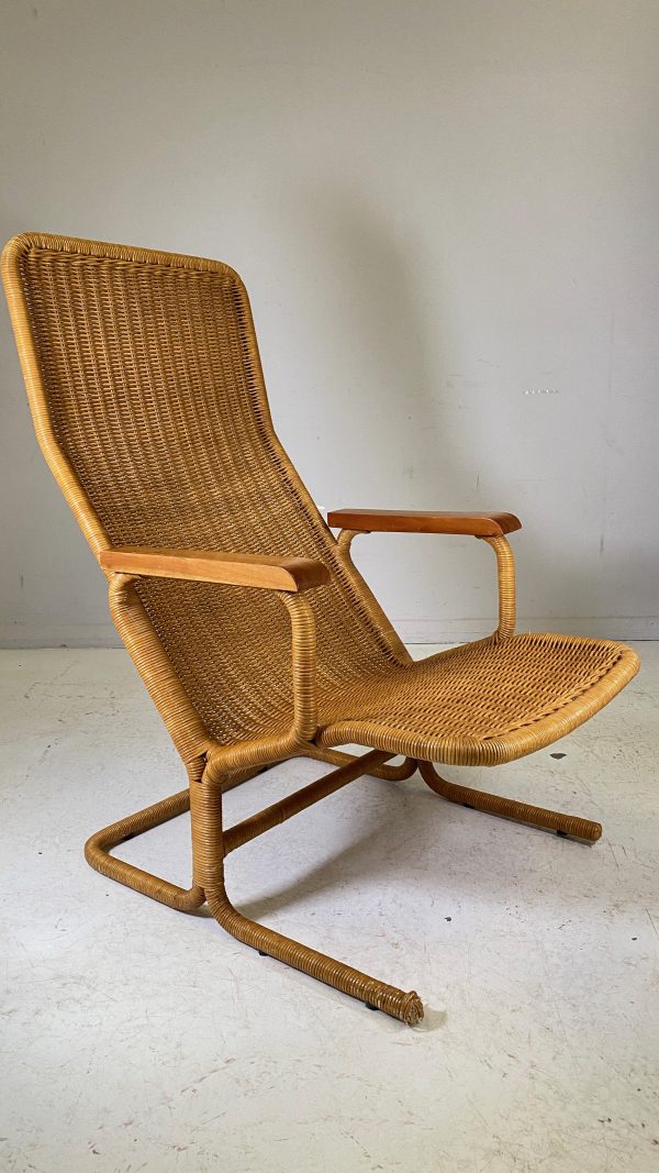 1960s Rattan Chair Designed by Dirk Van Sliedregt for Gebroeders Jonkers - Image 9