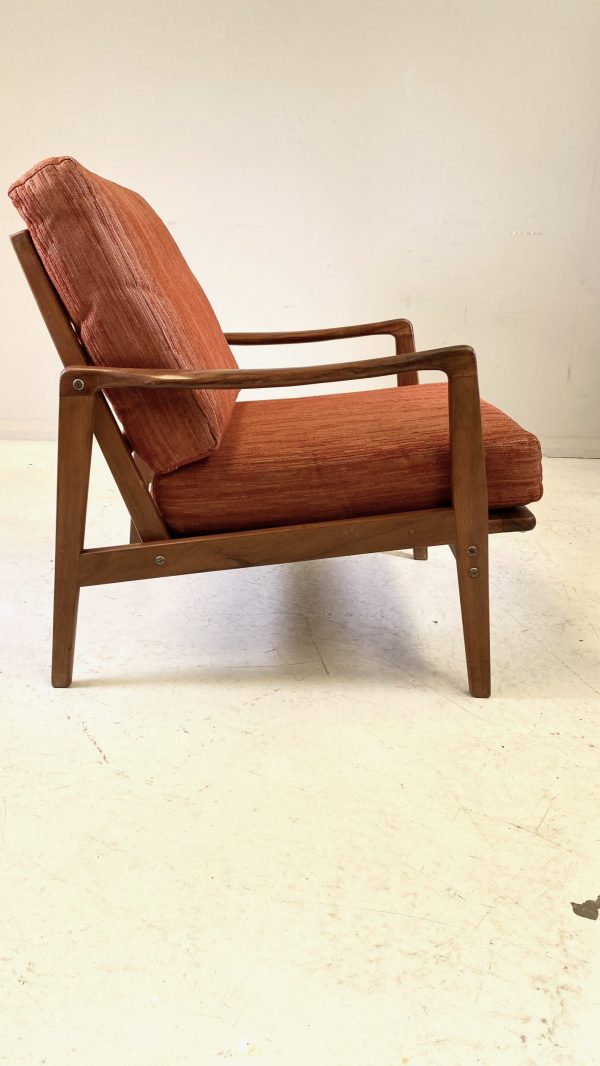 Mid Century Walnut Frame Armchair - Image 3