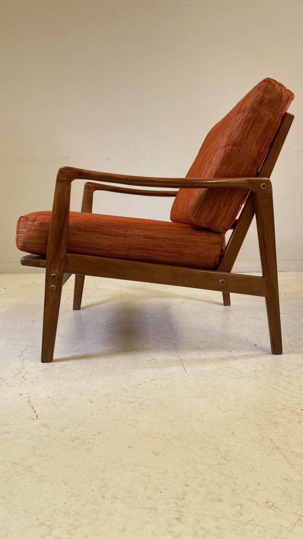 Mid Century Walnut Frame Armchair - Image 8