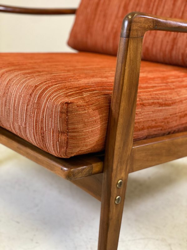 Mid Century Walnut Frame Armchair - Image 5