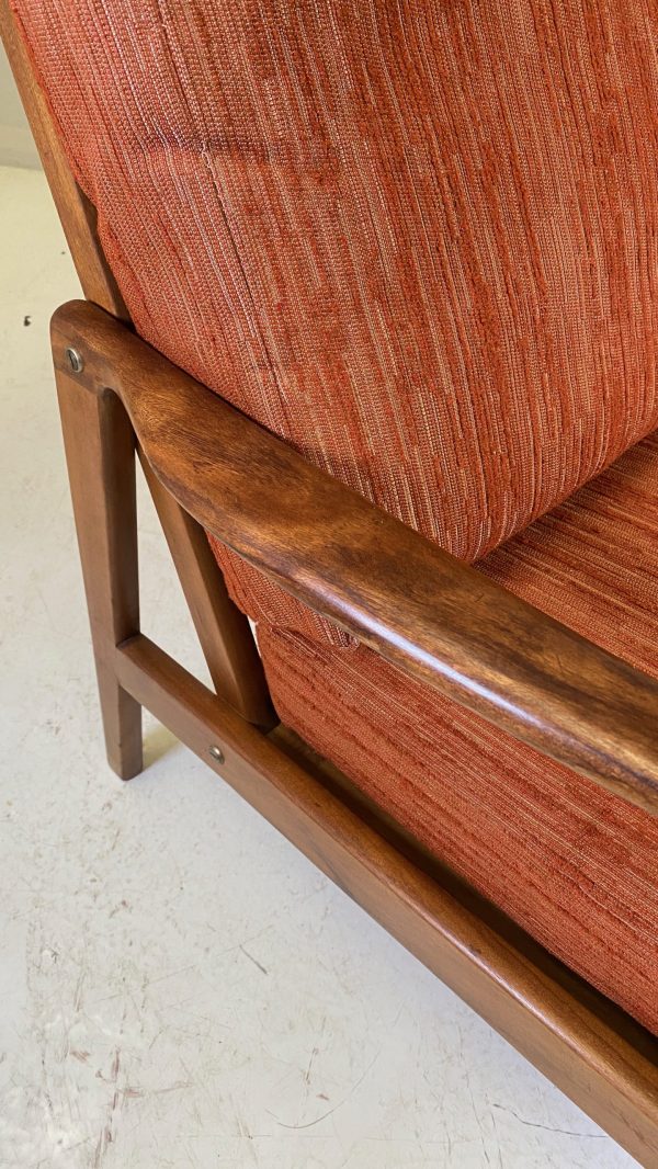 Mid Century Walnut Frame Armchair - Image 6