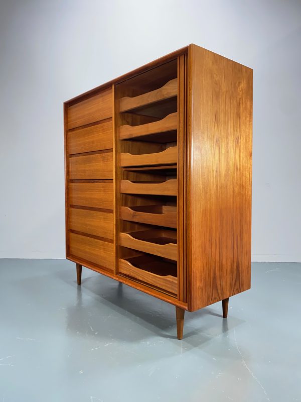 Extremely Rare Danish Teak Ladie's or Gentleman's Chest / Highboy by Art Furn - Image 9