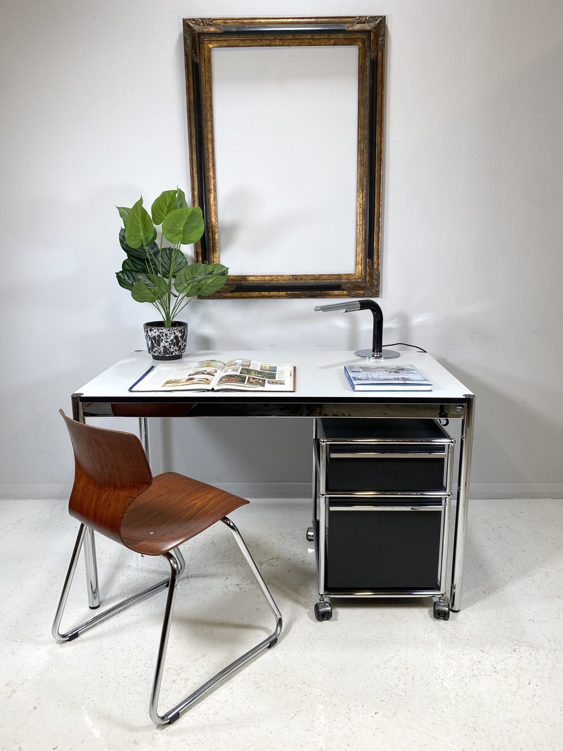 USM Haller Desk and Pedestal by Fritz Haller & Paul Scharer – I Love That  Style