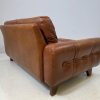 Vintage Compact Danish Tan Leather Sofa - Image 4