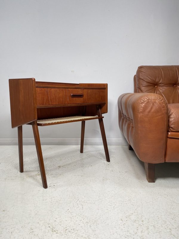 Danish Teak Side Table or Bedside Table