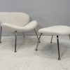 Orange Slice Chair and Footstool in the Style of Pierre Paulin