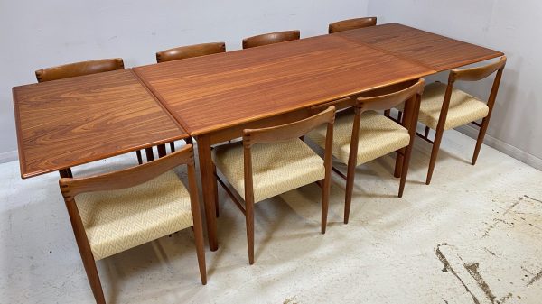 Large Teak Extending Dining Table