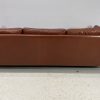 Danish 3 Seater Brown Leather Sofa - Image 4
