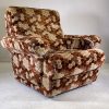 Vintage Retro Honeycomb Velor Fabric Lounge Chair - Image 2
