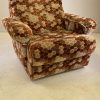 Vintage Retro Honeycomb Velor Fabric Lounge Chair - Image 3