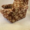 Vintage Retro Honeycomb Velor Fabric Lounge Chair - Image 4