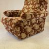 Vintage Retro Honeycomb Velor Fabric Lounge Chair - Image 5