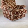 Vintage Retro Honeycomb Velor Fabric Lounge Chair - Image 10