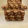 Vintage Retro Honeycomb Velor Fabric Lounge Chair - Image 12