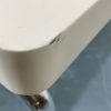 Retro Heavy Duty White Coffee Table with Red Glass Inserts - Image 7