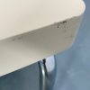 Retro Heavy Duty White Coffee Table with Red Glass Inserts - Image 6